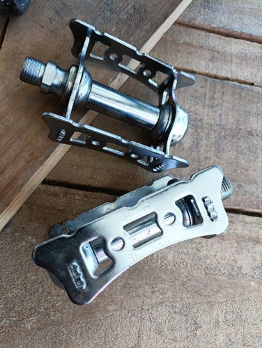 Vintage Bicycle Pedals Antique Route Racing Retro Chrome 4