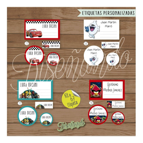 Diseñando Personalized School Labels - Water Resistant 4