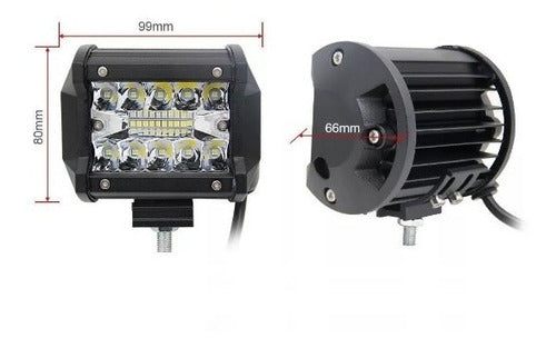 XP Moto Led Auxiliary Spot/Flood 60W Cree Lights 2