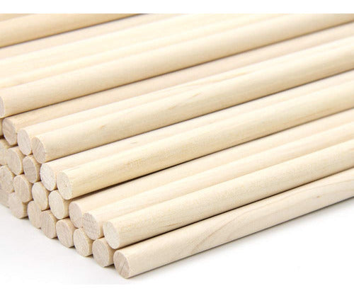 More Maderas Round Wooden Sticks 4mm X100 Units 50cm 2