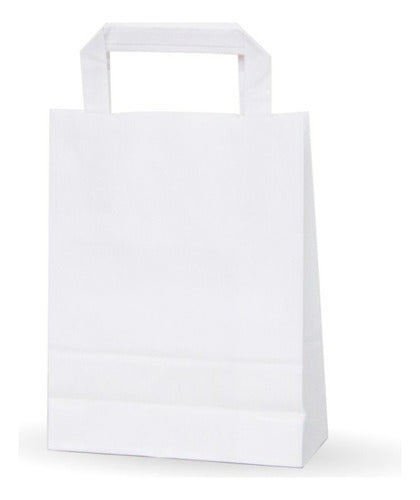 Bolsas Blancas  Premium Con Asas -  26x30x16 Cm - 100 Unid. 0