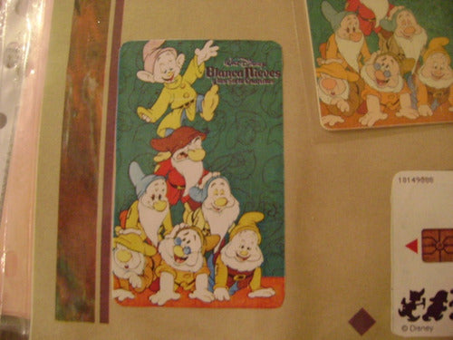 Tarjeta Telefonica Disney Blancanieves 3 Coleccionable Usada 2