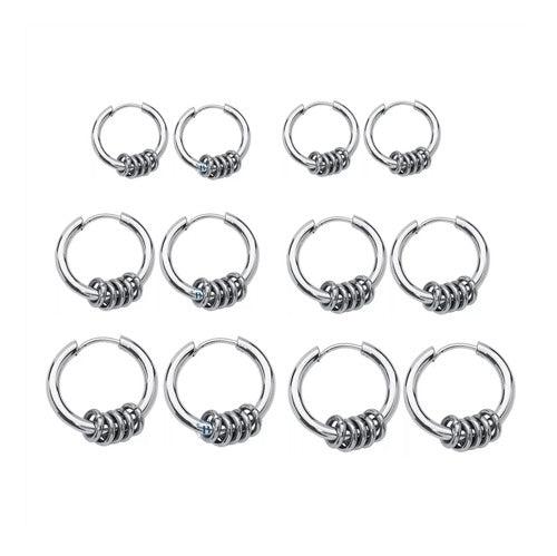 Bavasapiercing Hinged Hoop Earring with Rhinestones Surgical Steel 316L 0