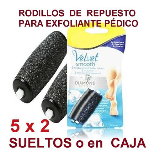 Velvet - Diamond 10 Replacement Rollers for Exfoliating Foot Polisher 1