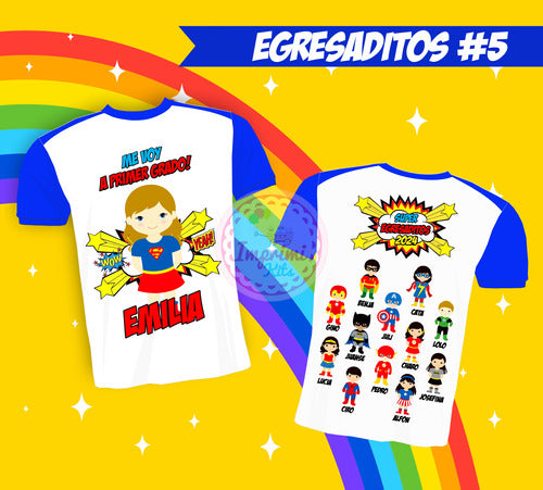 Plantillas Egresaditos 2024 Egresados Remeras Camiseta #5 2