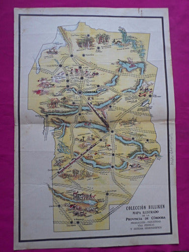 Mapa Ilustrado De La Provincia De Cordoba - Laminas Billiken 0