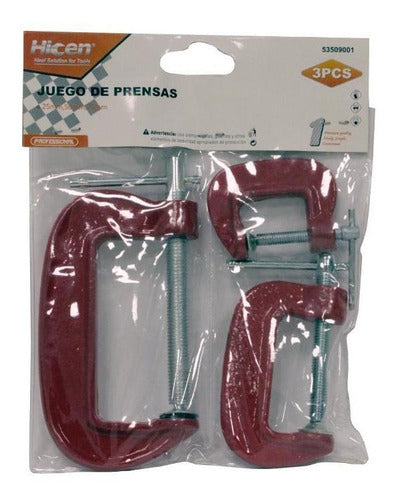 Juego Prensa Tipo G 3pcs 1,2,3'' Hicen G P 0