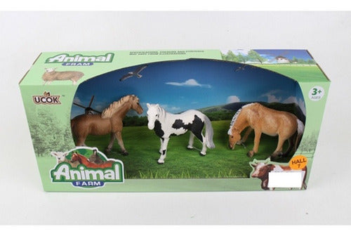 Shine Animals De La Granja Caballos 3 Pcs 1708088E.normal 1