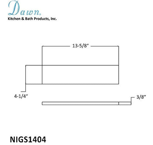 Dawn Nigs1404 Estante, Vidrio Transparente 1