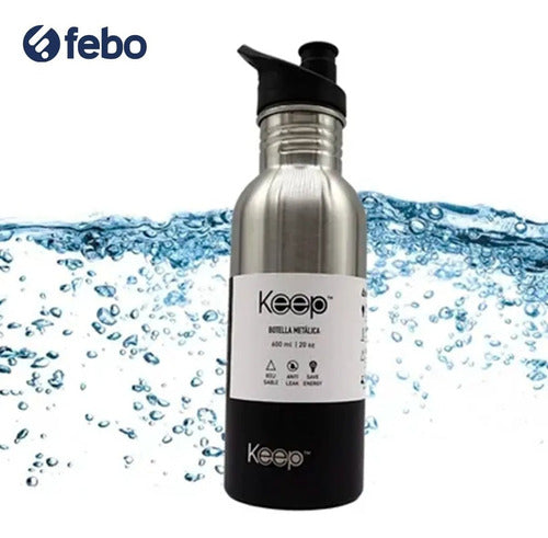 Keep 600ml Aluminum Water Bottle for Cold Liquids - Febo 5