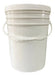 Set of 8 Plastic 20-Liter White Buckets with Airtight Lid for Food Storage 0