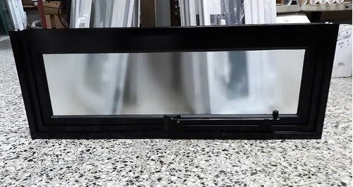 Black Aluminum Ventilator Window 110 x 30 cm 1