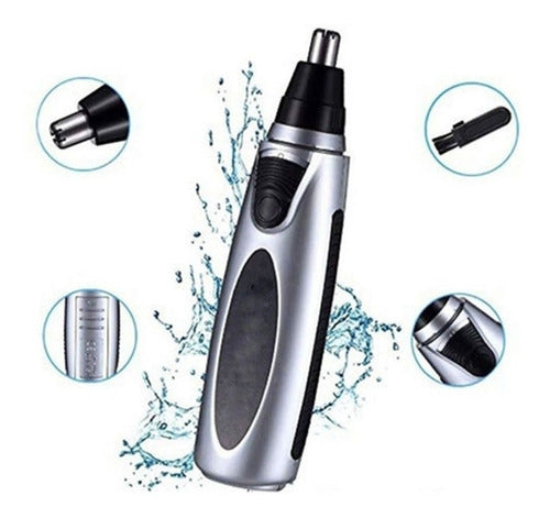 Fullimport Nose Ear Beard Hair Clipper Battery Operated 2 in 1 1