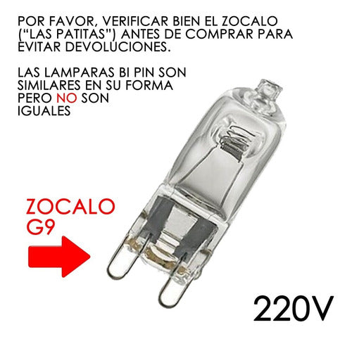 Minimal Iluminacion G9 Halogen Bulb 40W 220V Dimmable Warm Light 4