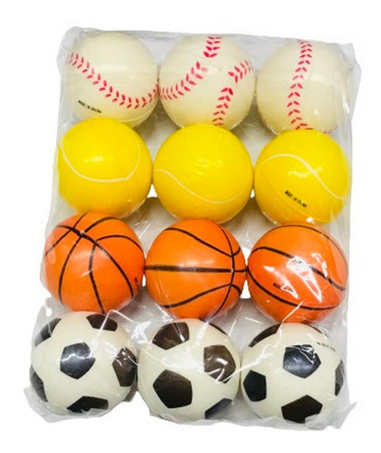 Pelota Anti Estres Emojis 63mm Pack X12 Ar1 Anti Ellobo 0