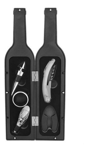 Kit Set 5 Accesorios De Vino Estuche Botella Wine Regalo 0