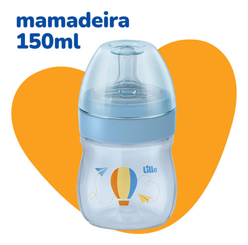 Kit De Mamadeira Primeiros Passos 50/150/240ml Azul - Lillo 4