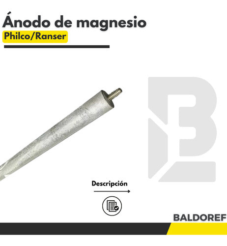 Anodo Barra Magnesio Termotanque Eléctrico Philco - Ranser 1