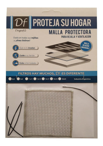 DF Filtro Anti-bichos Rejilla 15x15 Acero Inoxidable - Belgrano 0