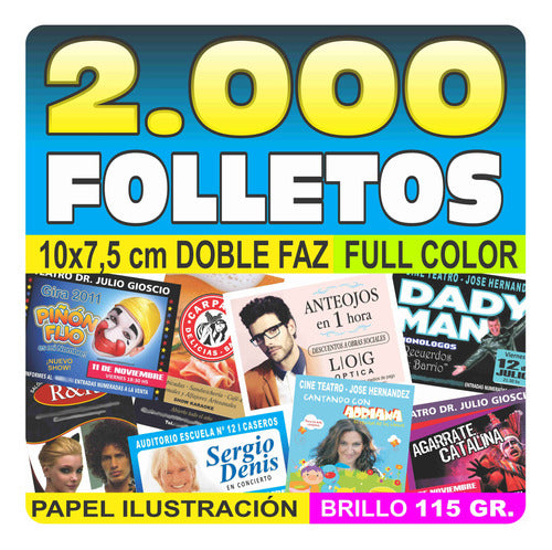 Grupo Expressa Premium Brochures X 2,000 10x7.5 or X 1,000 10x15 Full Color Double Sided 150g 0