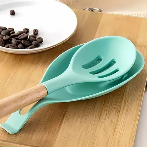 Vonne 13-Piece Silicone Kitchen Utensil Set with Wooden Handle 2