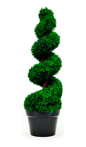 Out Artificial Spiral Topiary Plant Large Pot 0