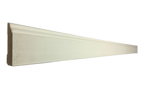 Zocalo Blanco 56x12x2750 Piso Flotante Mdf Prepintado 0