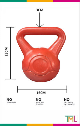 Tourmalhyn Kettlebel Set 3-4-5 Kg Fitness 3