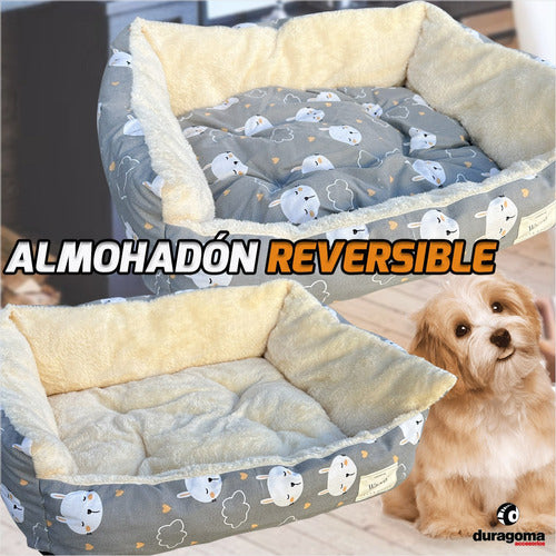 Duragoma Cama Nido Cuna Para Mascotas Perro Gato Almohadon Reversible 1