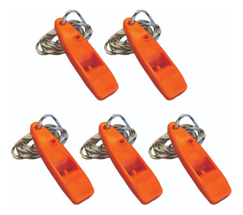 RO-AN Nautical Whistle Regulatory 2 Tones with Cord - Pack of 5 0