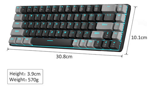 Teclado De 68 Teclas. Compacto. Mecanico. Gamers. Iluminado. 6