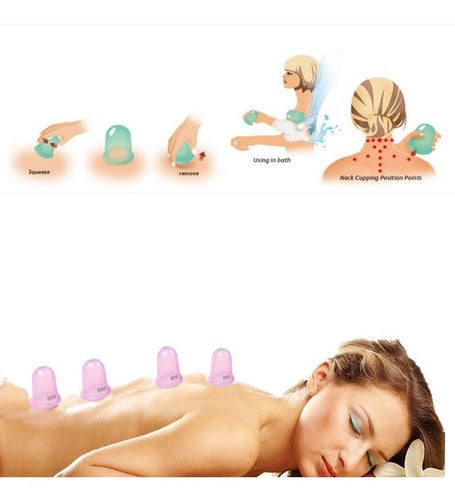 Spequix 6pcs Silicone Massage Cup Set Unisex Vacío Cupping M 2