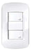 Jeluz Verona Light Switch Set 2 Points + 1 Blank White 1