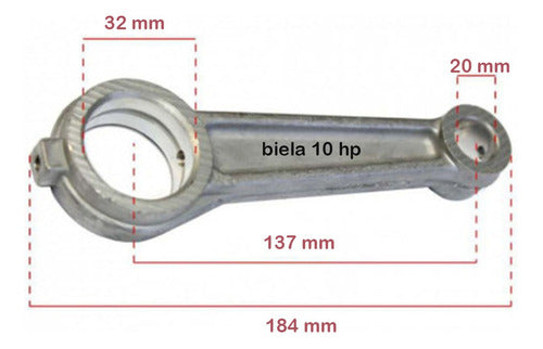 Biela Para Compresor Importado De Aire 10hp (p/ Pistón 90mm) 1