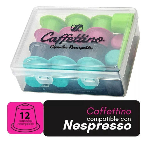 12 Refillable Nespresso Capsules + 1/2 Colombia Brazil Coffee 1