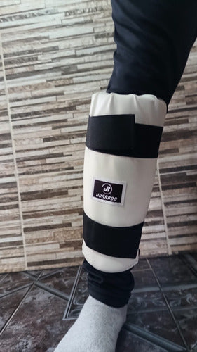 Juarrod White Cuerina Shin Guards 4