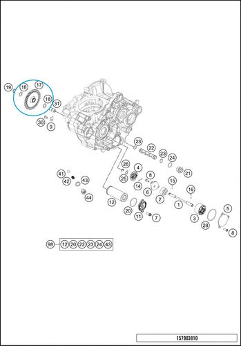 KTM Oil Pump Gear 250/350 SXF 2016/2020 1