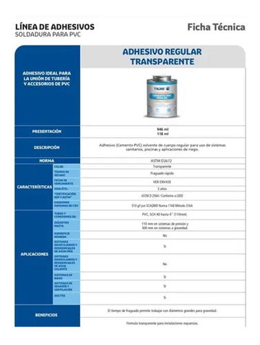 Pegamento Cemento Solvente Tigre Para Pvc Soldable 946ml 1