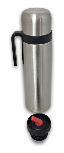 Höffner Double-Wall Stainless Steel Thermos with Handle - 1 Liter 3