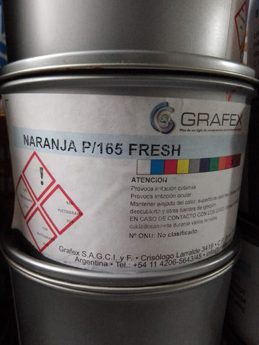 Tinta Offset Naranja Pantone 165 Fresh 1 Kg. Grafex 0