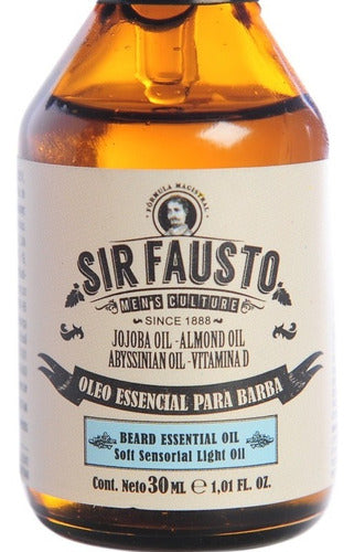 Sir Fausto Barberia Shampoo + Cera Capilar Oleo Barba 6c 4