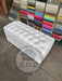 LIVINGZDC White Capitone Storage Bench 1m X 55cm High 2