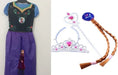 Papalote Frozen Elsa or Anna Costume with Crown, Braid, and Wand Set 0