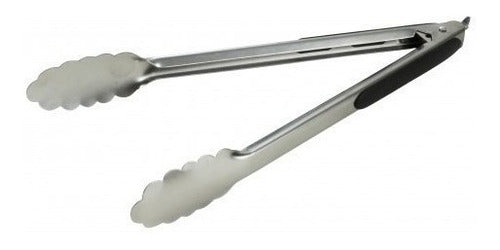 Pinza De Cocina Acero Inox Con Traba Y Progrip 23cm Cc 0