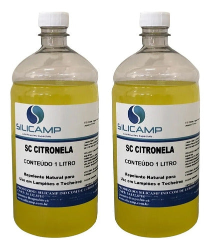 02 Óleo De Citronela P/ Tocha Lampião Lamparina Repelente 1l 0