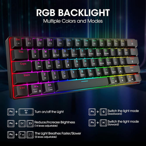 Koorui 60% Gaming Keyboards, 61 Keys Mechanical Keyboard 1