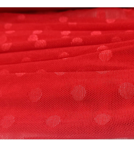 Elasticated Polka Dot Microtulle Fabric 1.50m Width - Per Meter 0