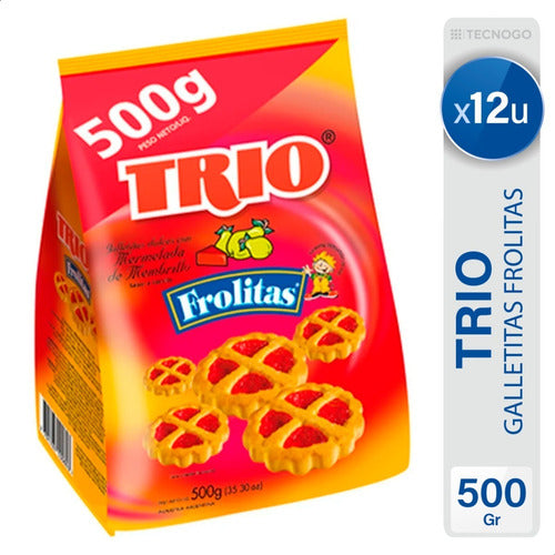 Trio Galletitas Frolitas Mermelada De Membrillo - Pack X12 0