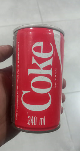 Antigua Lata Vacia Gaseosa Coca Cola 340 Ml Chapa Sudafrica 0