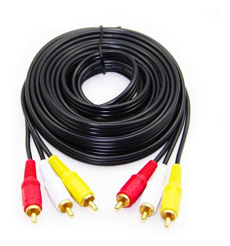 Eleventech RCA 3 RCA to 3 RCA Male 5 Meters Audio and Video Cable 0